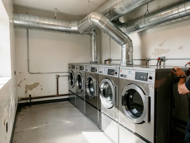 Aliso Viejo Dryer Vent Cleaning team performing large-scale commercial dryer vent cleaning in Aliso Viejo