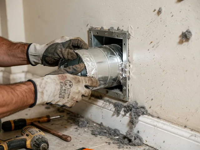 Professional dryer vent repair and installation by Aliso Viejo Dryer Vent Cleaning in Aliso Viejo